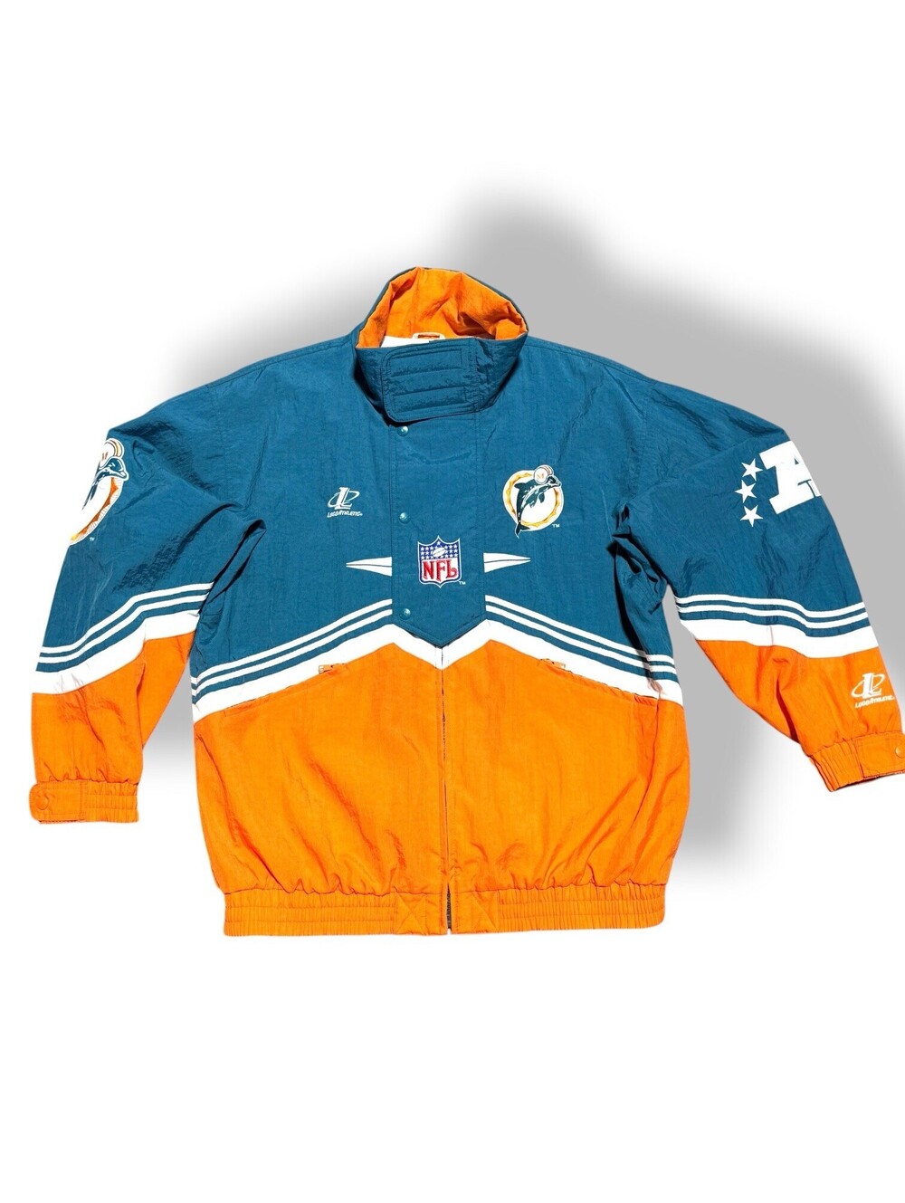 Vintage 90s Miami Dolphins Logo Athletic NFL Pro Line Jacket Large Men’s